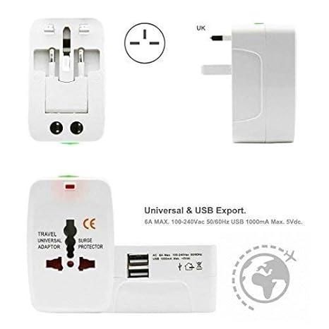 Worldwide Travel Adapter with Dual USB Charger Ports – kalakirtihub ra4xqa-dd