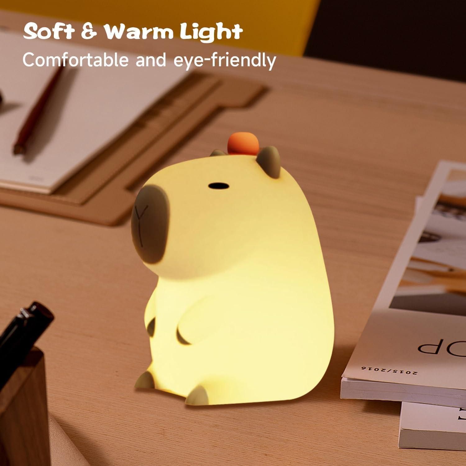 USB Rechargeable Capybara Night Light | Cute LED Lamp – kalakirtihub ra4xqa-dd