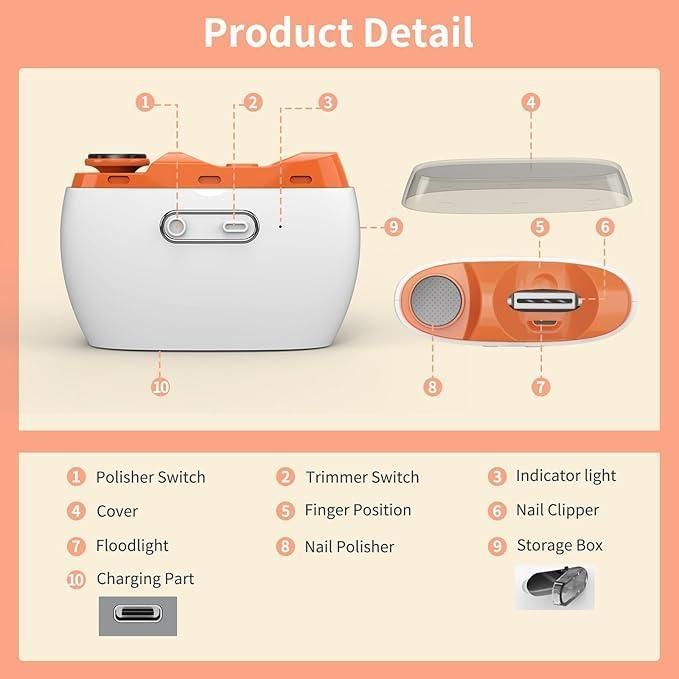 Electric Nail Clipper for Safe & Easy Grooming | kalakirtihub ra4xqa-dd