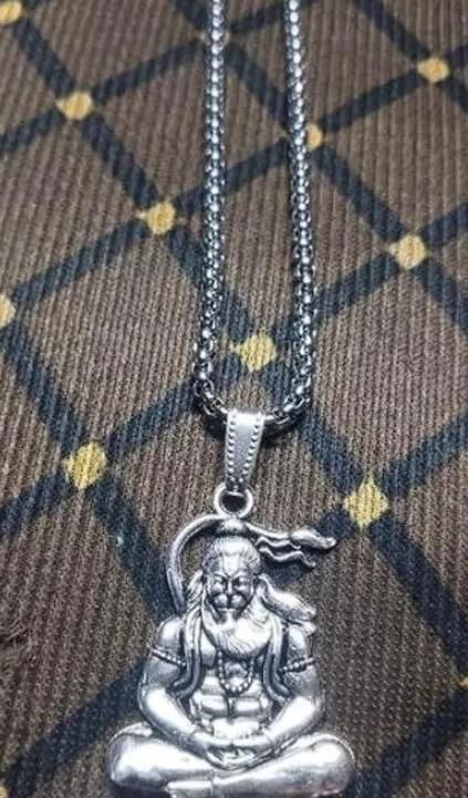Hanuman Silver Locket With Chain - KalaKirtiHub
