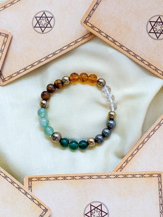 Dhan Yog Elasticated Bracelet for Prosperity | KalaKirtiHub Jewelry - KalaKirtiHub