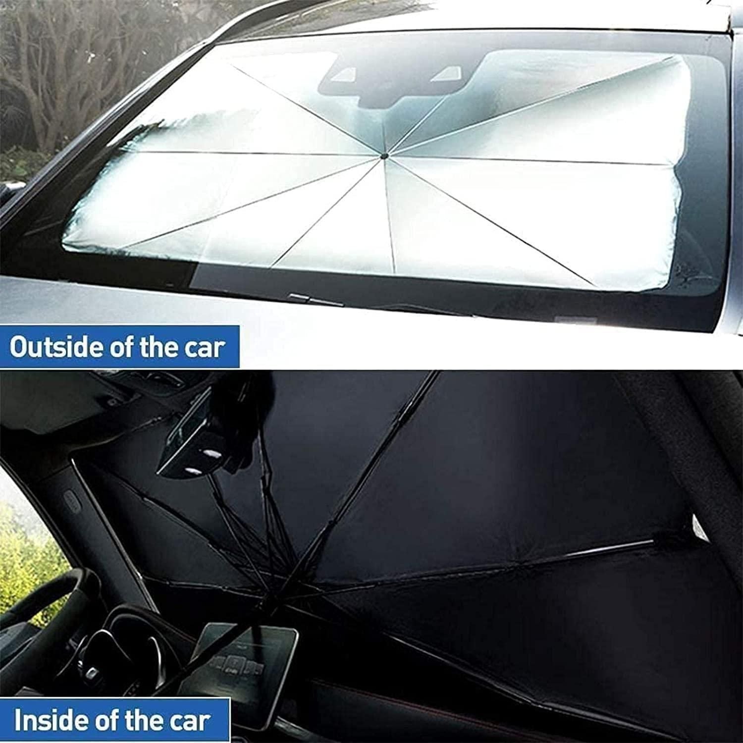 Car Windshield Sun Shade Umbrella | UV Protection & Heat Block ra4xqa-dd