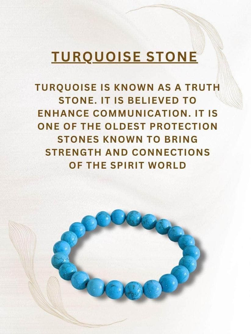 Firoza Turquoise Stone Beads Bracelet | Stylish Healing Jewelry ra4xqa-dd