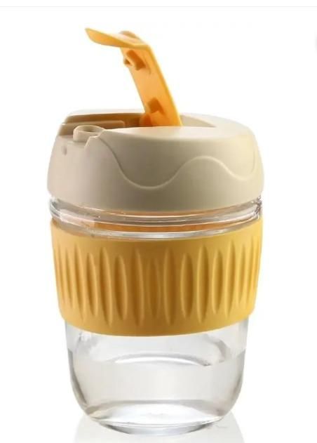 Glass Tumbler with Airtight Lid and Straw ra4xqa-dd