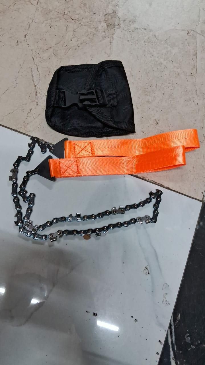 Pocket Chainsaw with Grips Folding Pull Saw with Storage Pouch - KalaKirtiHub