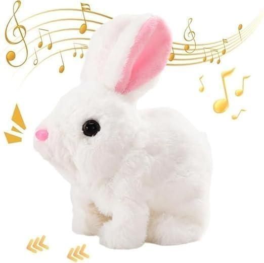 Bunny Toy, Hopping Bunny Toy Interactive Electronic Pet with Sounds and Movement ra4xqa-dd