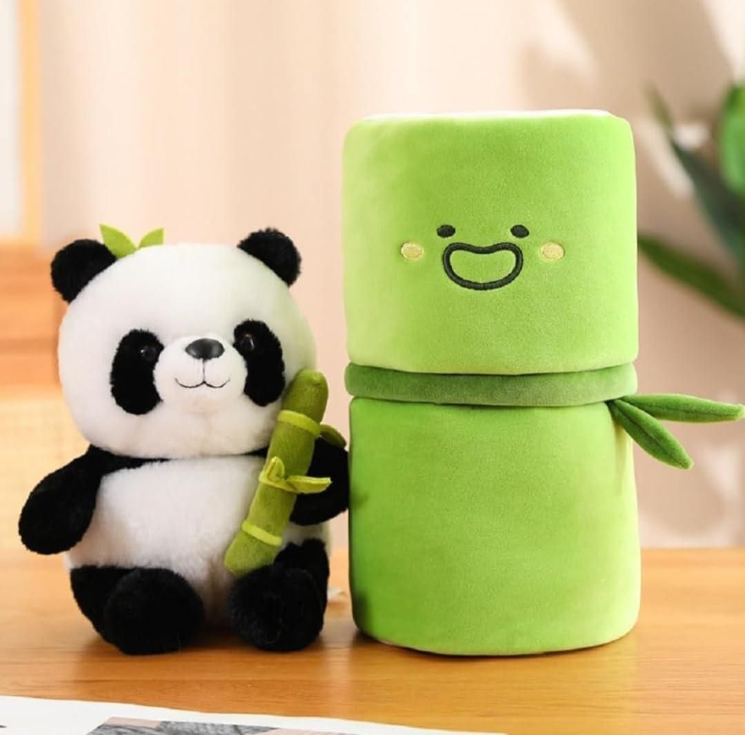 Cute Panda Plush with Bamboo – Soft Toy for Kids ra4xqa-dd