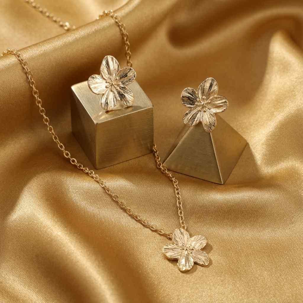 Set of Flower Necklace and Earring (Pack of 1) ra4xqa-dd