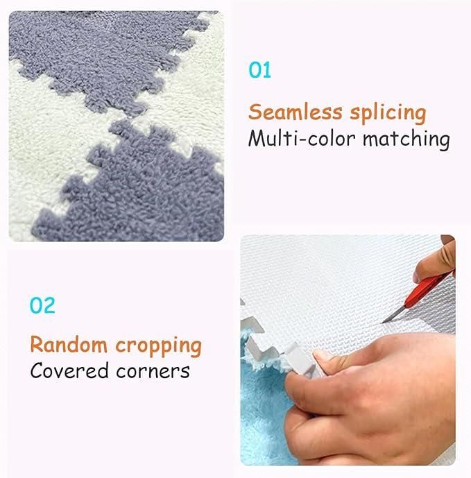 Interlocking Carpet Tiles Mat – 6-Piece Floor Set ra4xqa-dd