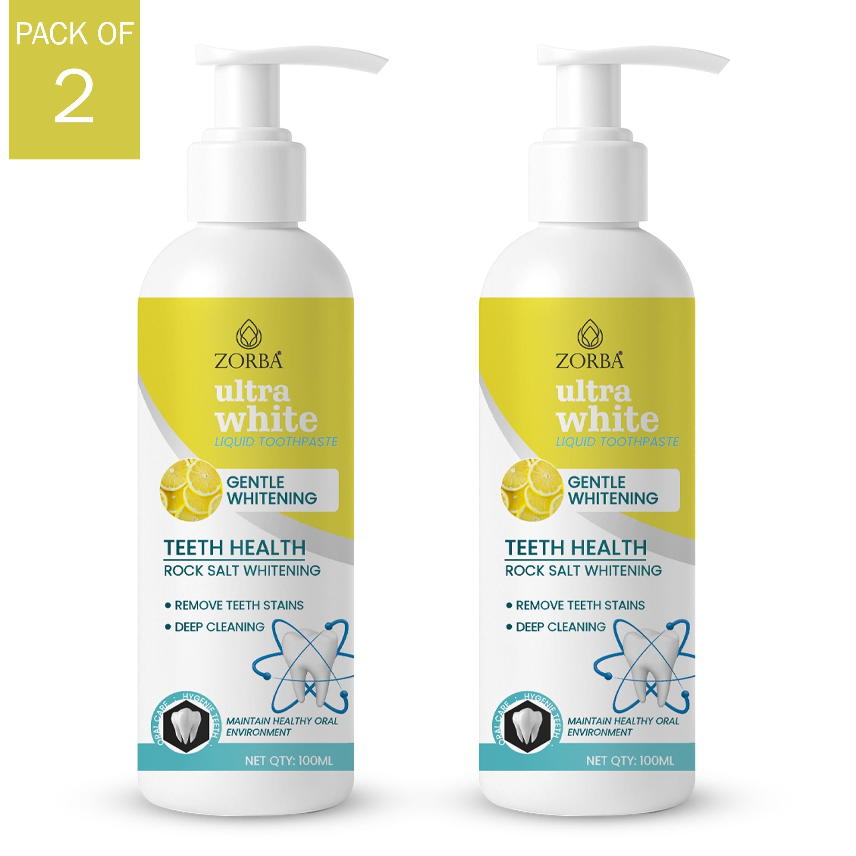Ultra White Liquid Toothpaste 200ml Pack of 2 for Oral Care | kalakirtihub ra4xqa-dd