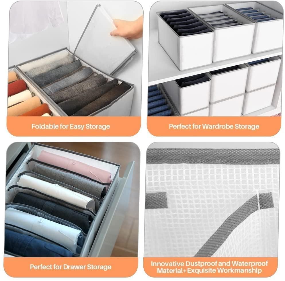 Clothes organiser for wardrobe storage,shirt,pant drawer organizer (Pack of 2) ra4xqa-dd