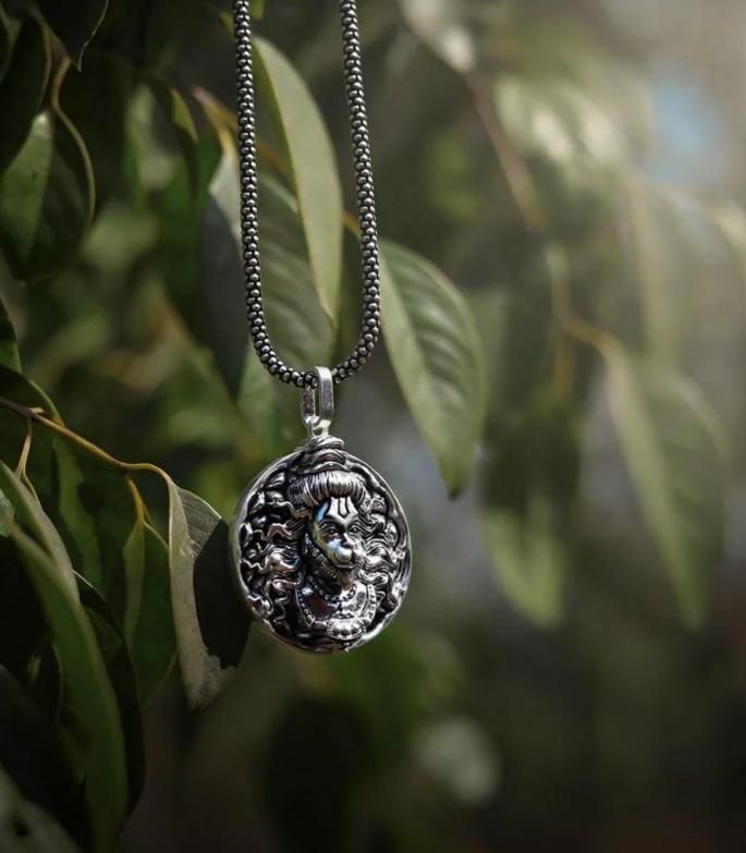 Hanuman Ji Pendant Oxodaised Silver Chain ra4xqa-dd