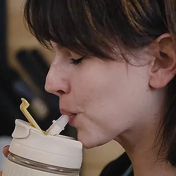 Glass Tumbler with Airtight Lid and Straw ra4xqa-dd